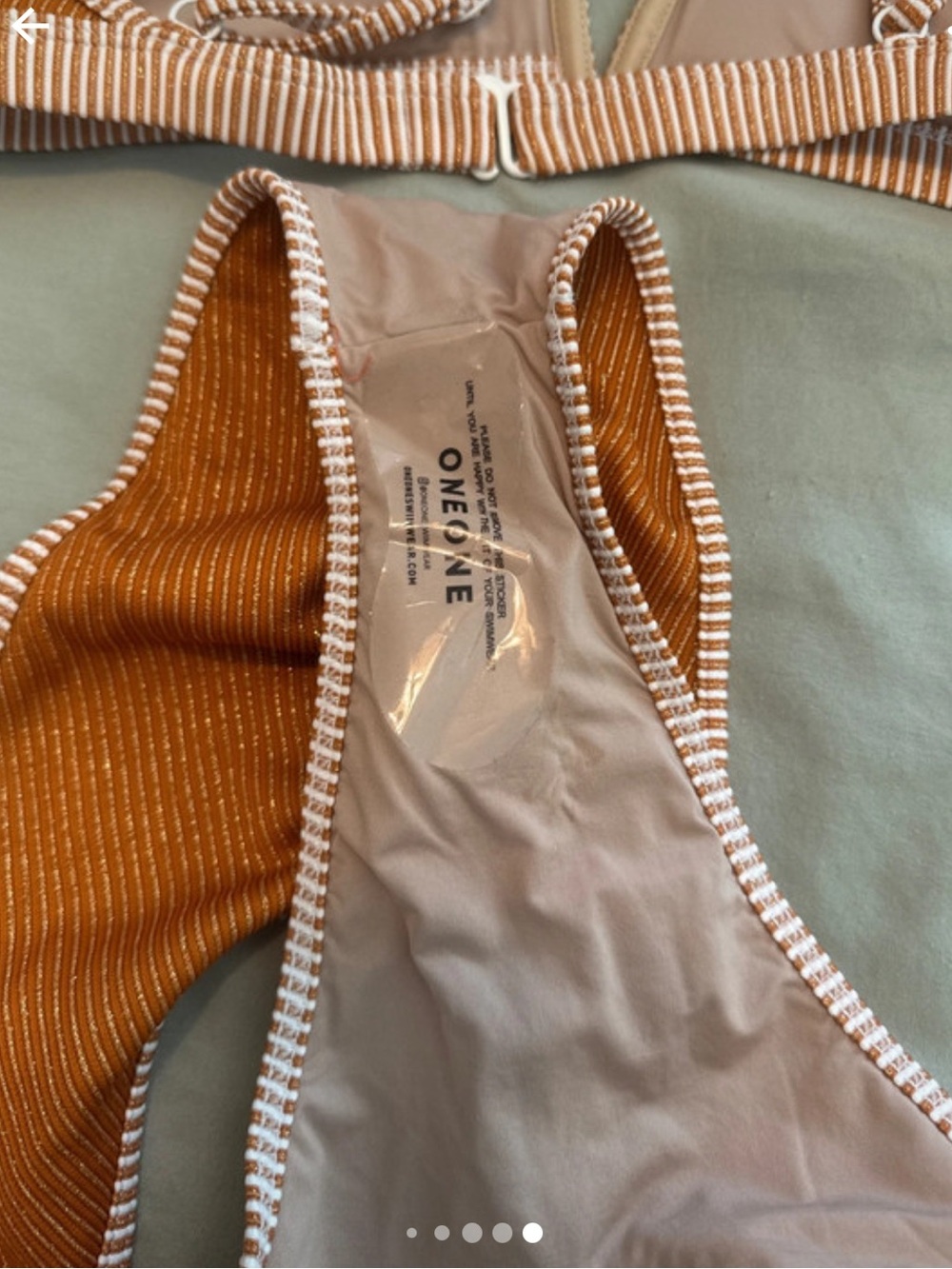 OneOne Rust Crinkle Bikini - Picture 7 of 7
